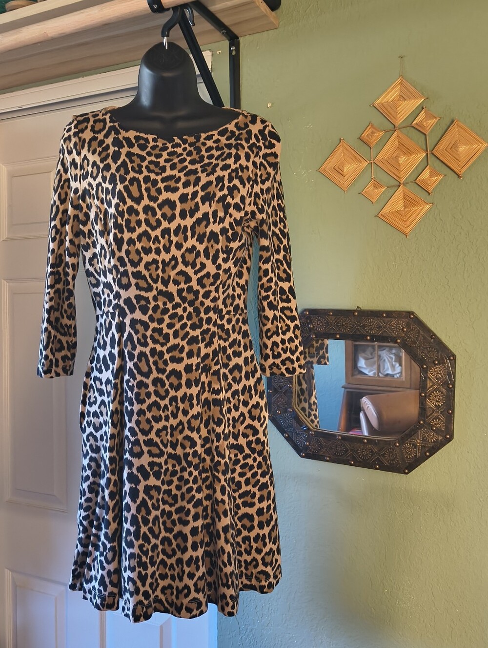 Kate Spade Leopard Print Midi Dress in Leopard With Pockets Animal Print